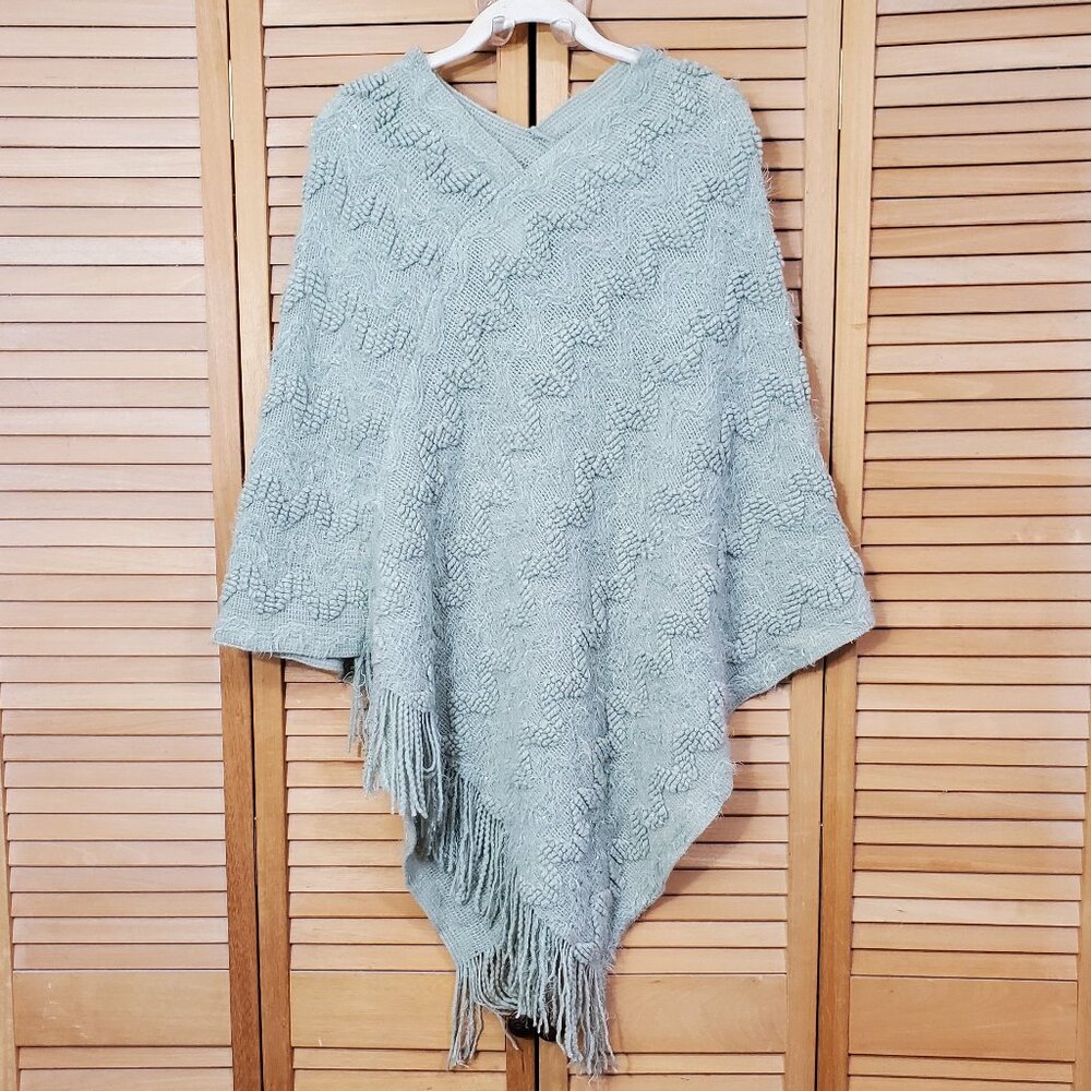 Cato Desert Sage Poncho Sweater